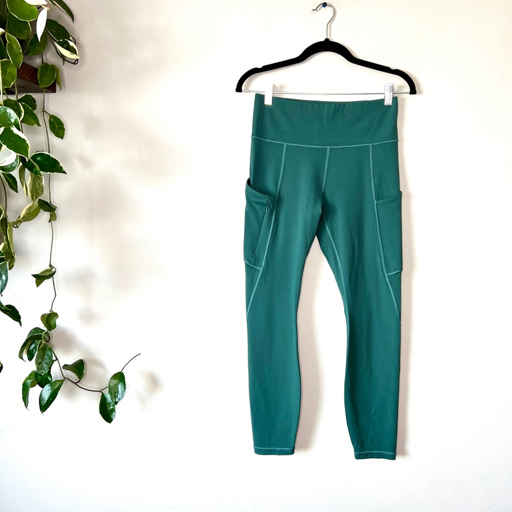 Athleta Up For Anything All In 7/8 Tight with pockets Green S - Picture 3 of 12
